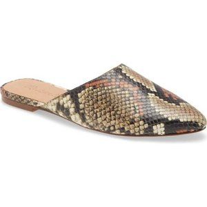 Madewell Remi Mule in Spiced Cider Multi Snake Print 6.5